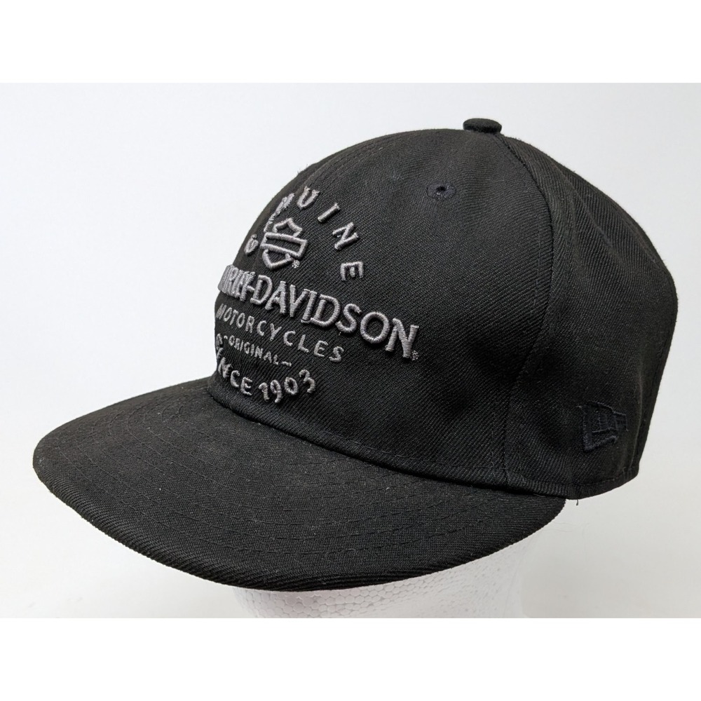 Harley Davidson Men's Genuine 9Fifty New Era Cap Hat Black Embroided OSFA
